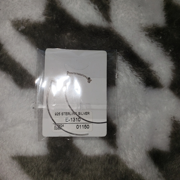 Curve Ear Threads 925 Sterling Earrings - Picture 3 of 3